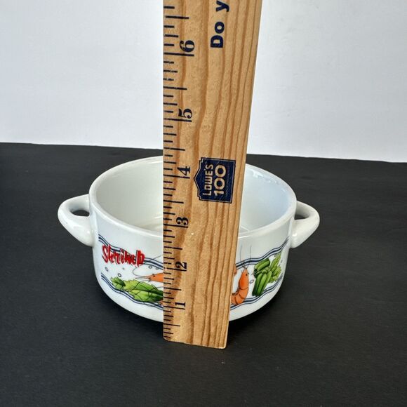 2 Prejecting 2500‎ Limited Bowls With Handles Soup Chowder Dish SHRIMP & LOBSTER - Picture 11 of 14